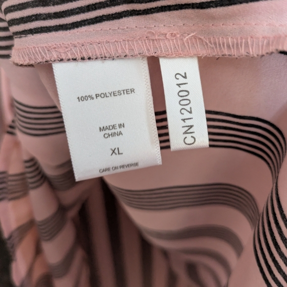 Elegant Pink Striped Blouse by New York & Company - Picture 6 of 7